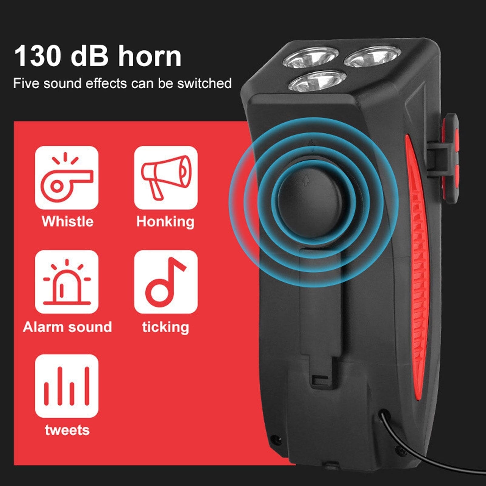 RideLight | 4-in-1 Multifunctional Bike Light | Phone Holder | Power Bank | Horn | Shock Resistant | Waterproof | 400 Lumens | 3 Light Modes | Universal Compatibility | Easy Installation