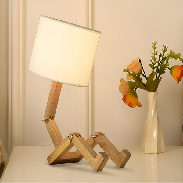 Flexible Wooden Desk Lamp – LumoBot