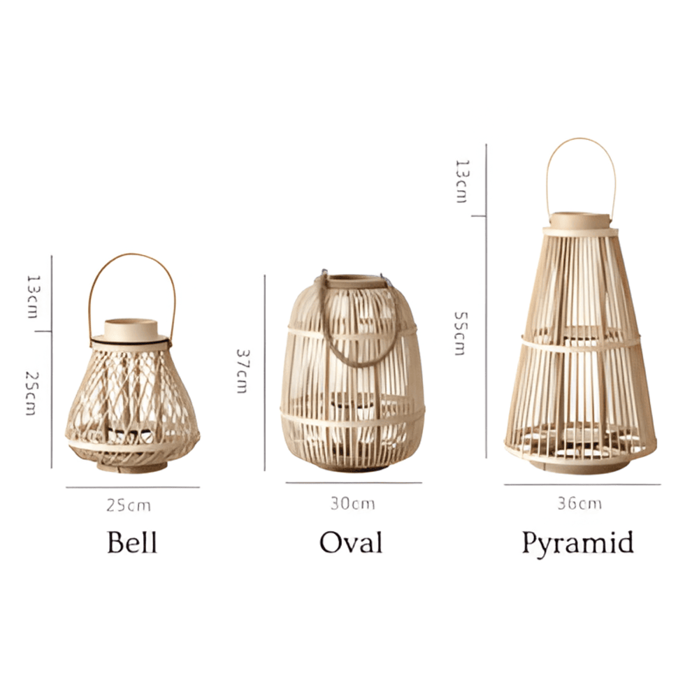 Boho Rattan Lantern – Handmade Ambient Lighting for Outdoors and Indoors