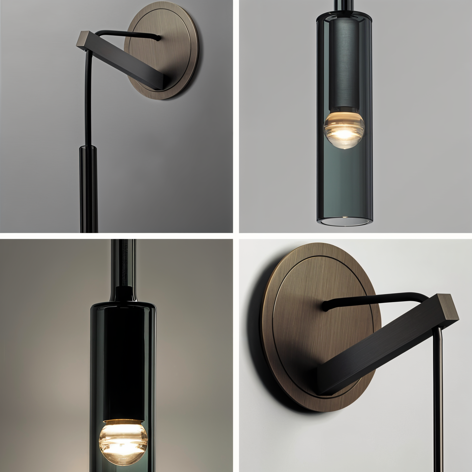 Minimal Wall Light with Smoke Glass – Orvane