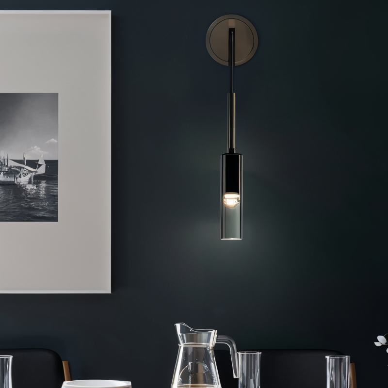Minimal Wall Light with Smoke Glass – Orvane