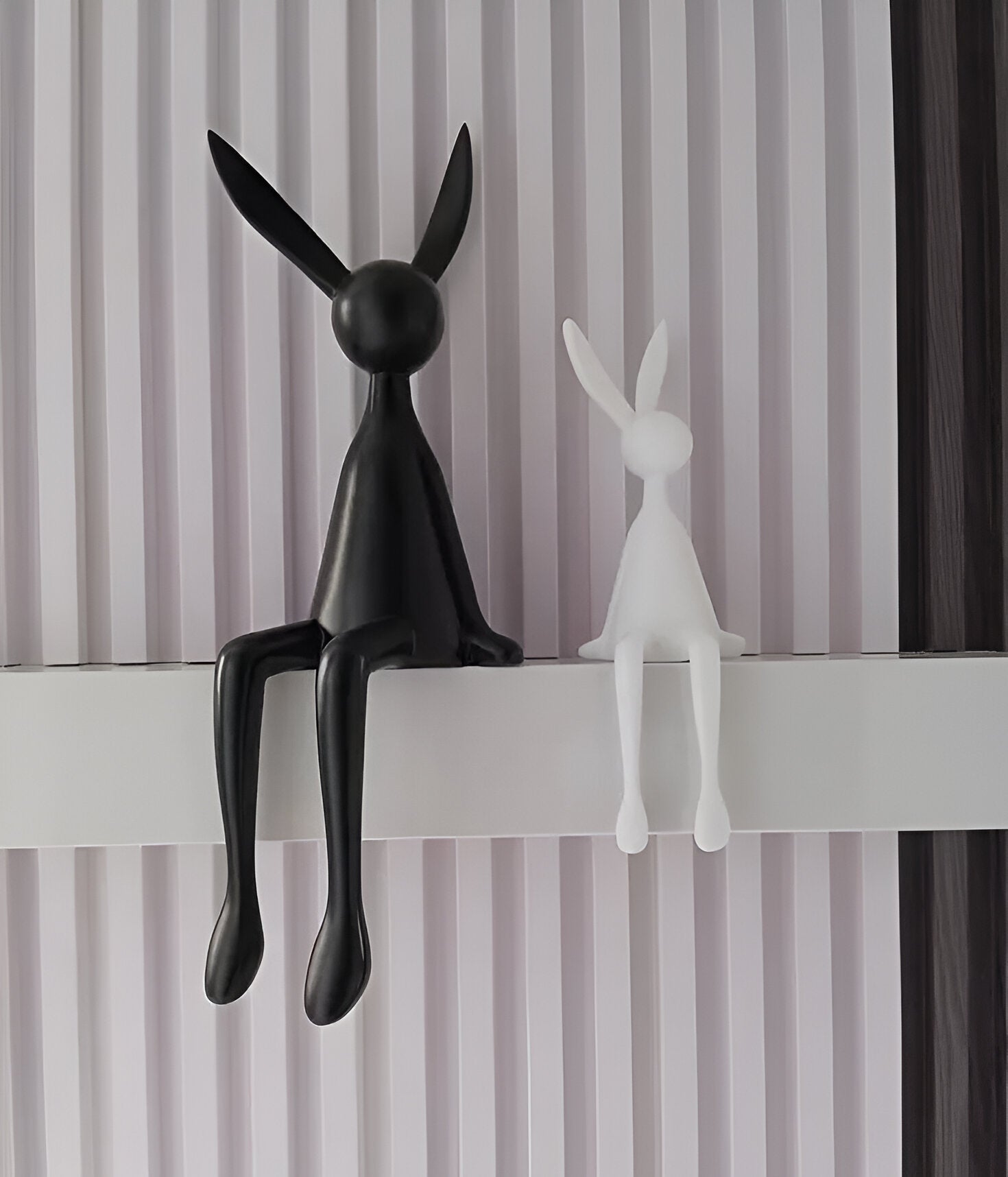 ResinLux Easter Bunny Figurine – Modern Elegance with Playful Character