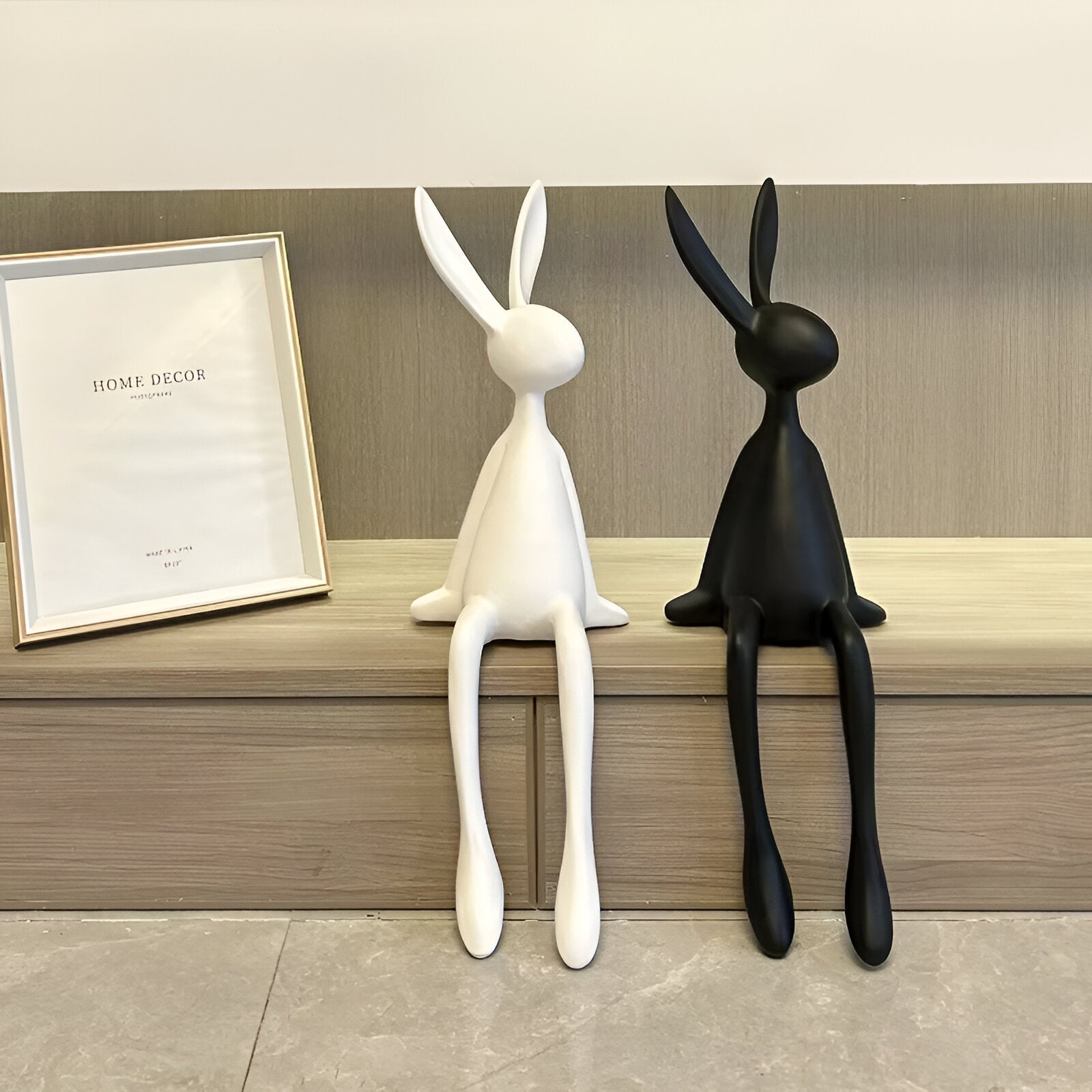 ResinLux Easter Bunny Figurine – Modern Elegance with Playful Character
