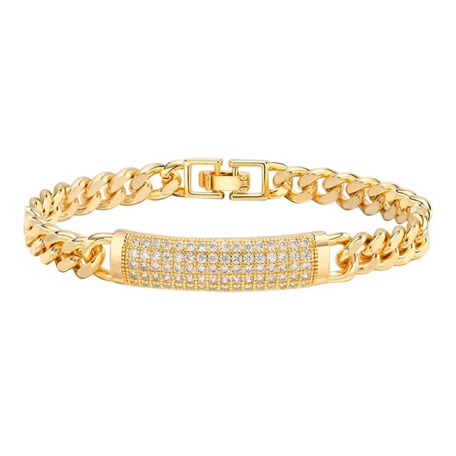Jessica Bracelet | Golden jewellery with sparkling stones