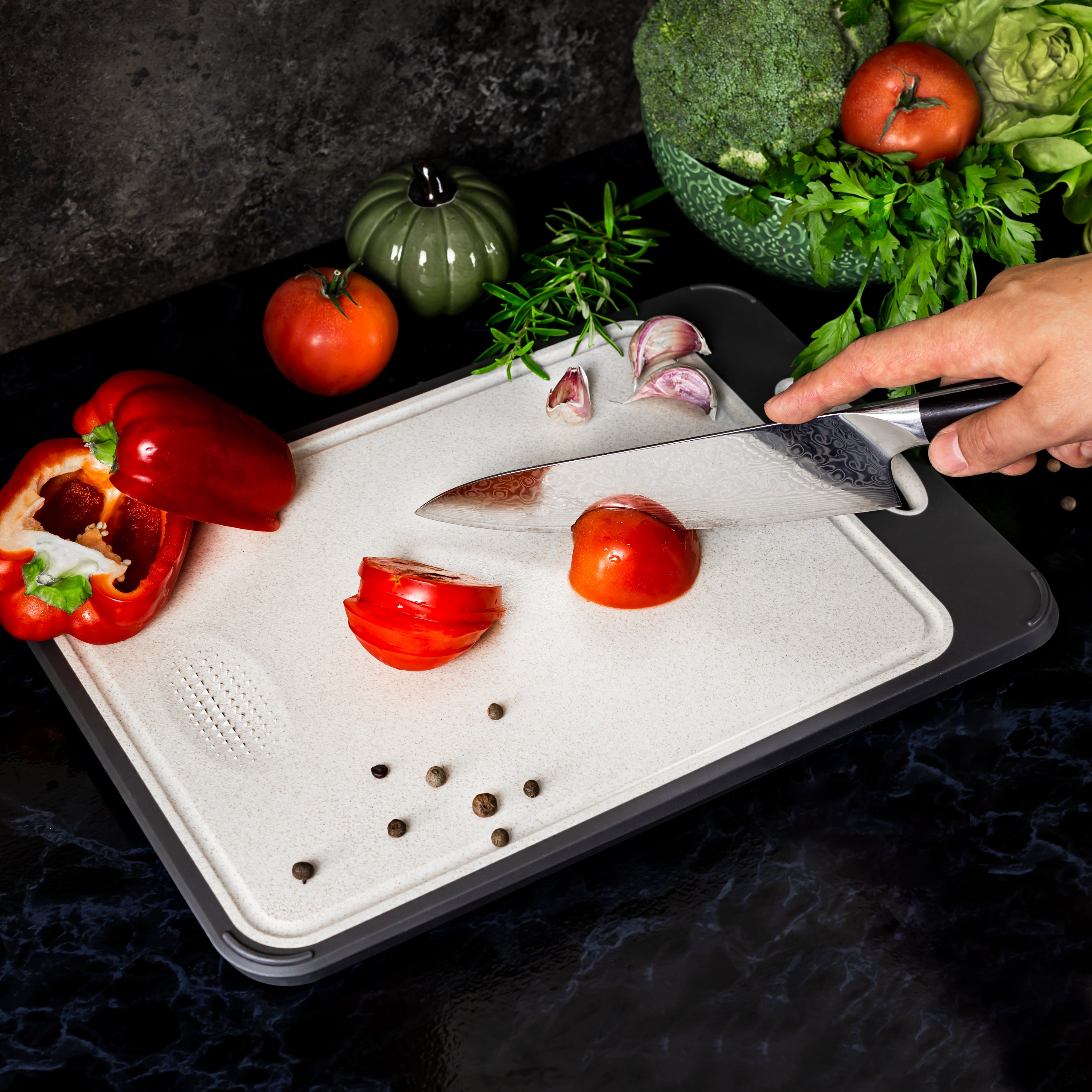 ChefPrime Stainless Kitchen Board | Durable, Eco-Friendly Non-Porous Cutting Solution