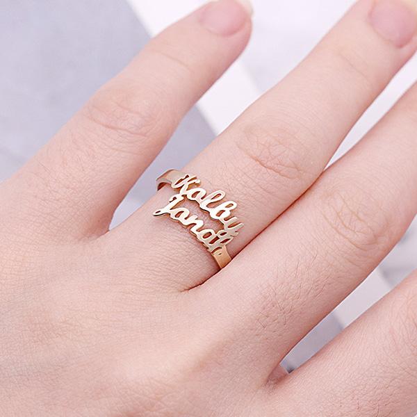 EterniRing Premium Custom Name Ring | Handcrafted Elegant Stainless Steel Jewelry