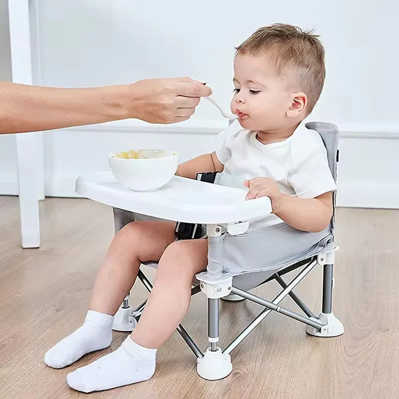 Mini Folding High Chair - Comfortable Feeding and Playing