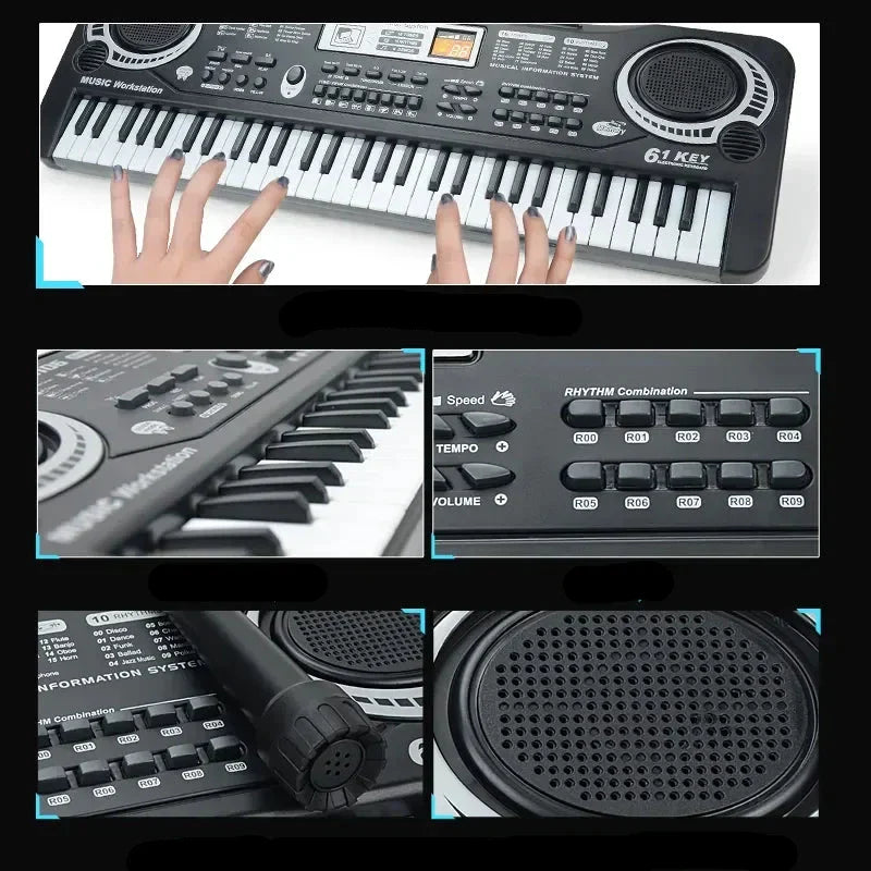 Children's E-Piano with Microphone – Discover Musical Fun with 61 Keys