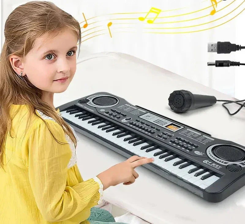 Children's E-Piano with Microphone – Discover Musical Fun with 61 Keys