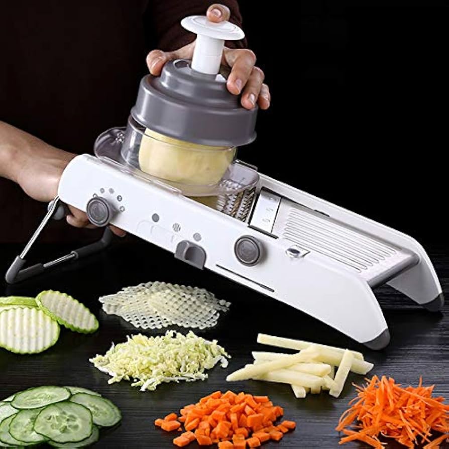 Mandoline Vegetable Slicer – Professional Grater with Adjustable 304 Stainless Steel Blades