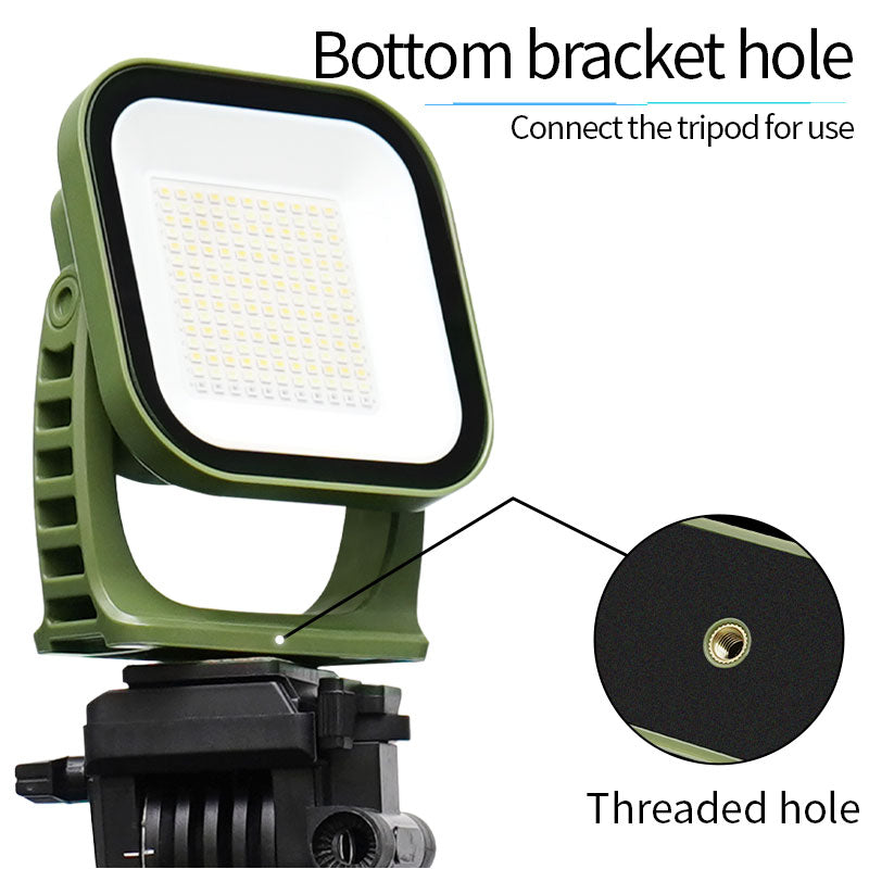 80W LED Solar Rechargeable Camping Lamp with Magnet and Zoom Function