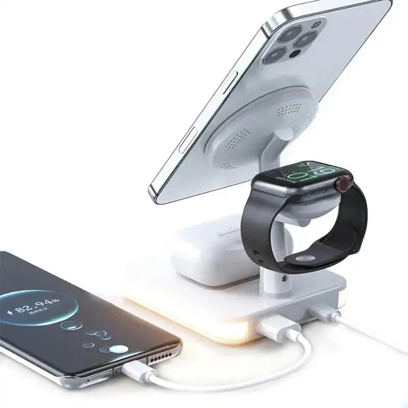 OpulenceCharge 3-in-1 Charging Stand | Premium wireless charger with fast magnetic charging for Apple devices
