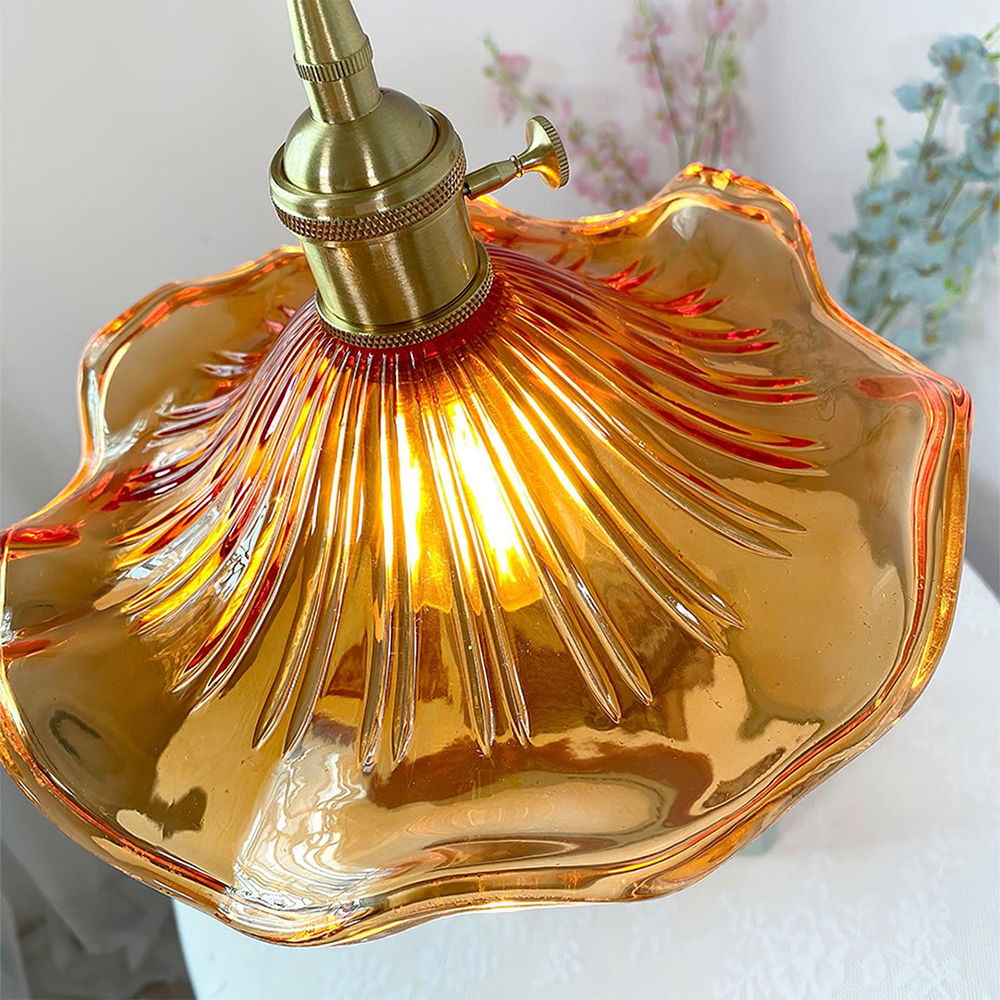 FleurLuxe Copper Hanging Light | Designer flower-shaped pendant light for sophisticated interiors