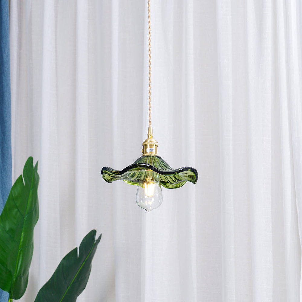 FleurLuxe Copper Hanging Light | Designer flower-shaped pendant light for sophisticated interiors