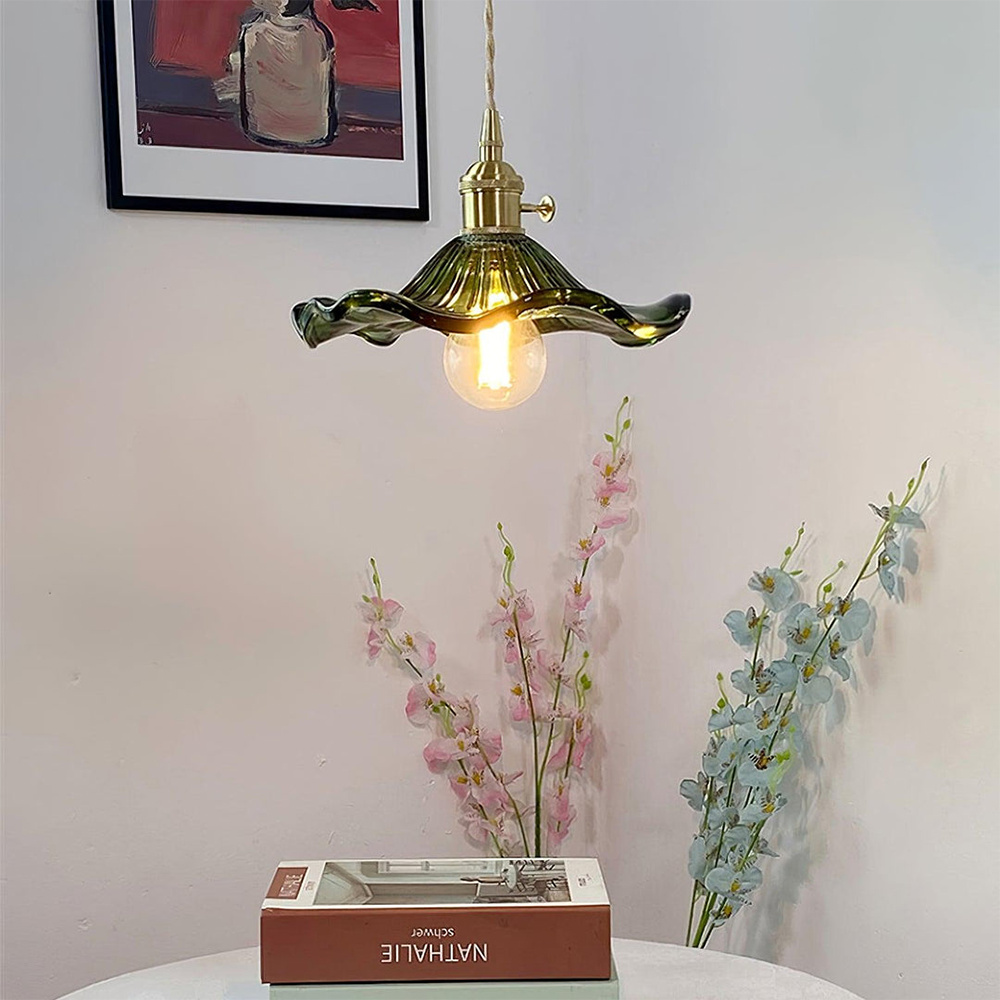 FleurLuxe Copper Hanging Light | Designer flower-shaped pendant light for sophisticated interiors