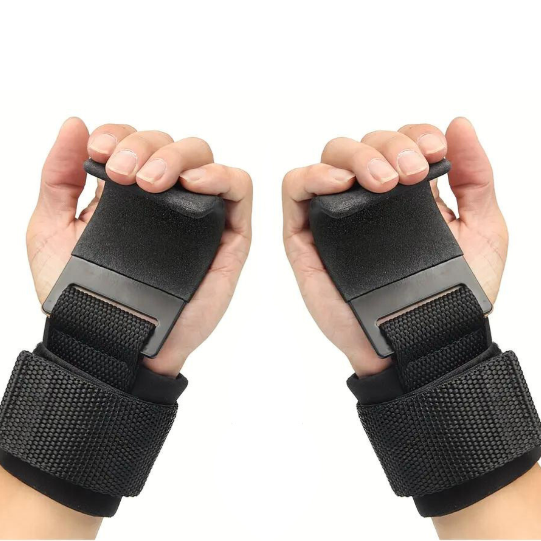 Lifting Hooks with Adjustable Wrist Strap - GripMax