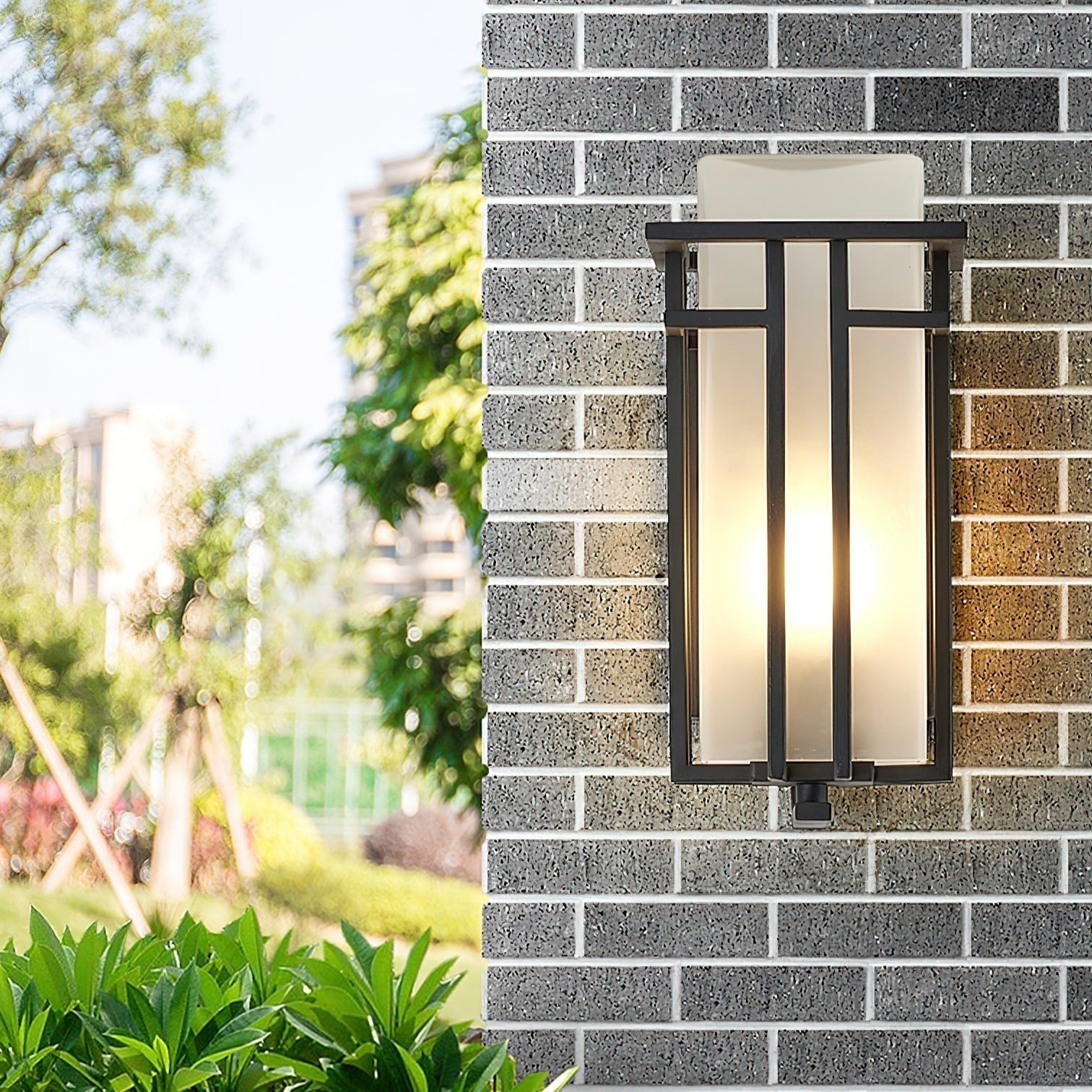 ARVINA Wall Lamp Outdoor – Retro Iron Design with Glass – IP65 – E27 Fitting