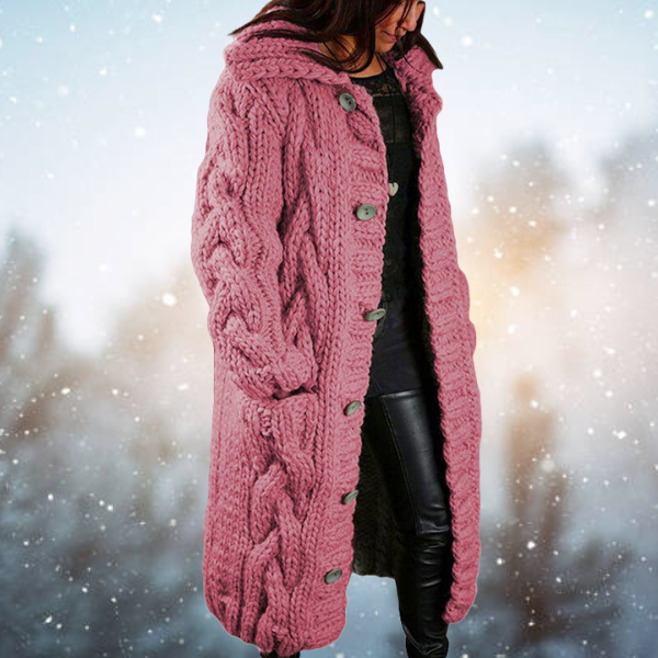 Linna Knitted Ladies' Coat – Warmth and Style for Winter