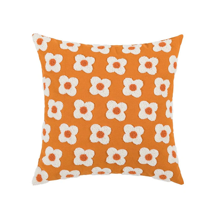 LuxeBloom Artisan Lumbar Pillow Cover Exquisite daisy embroidery for a touch of elegance and comfort in your home decor 11