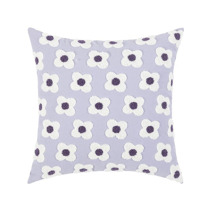 LuxeBloom Artisan Lumbar Pillow Cover Exquisite daisy embroidery for a touch of elegance and comfort in your home decor 3