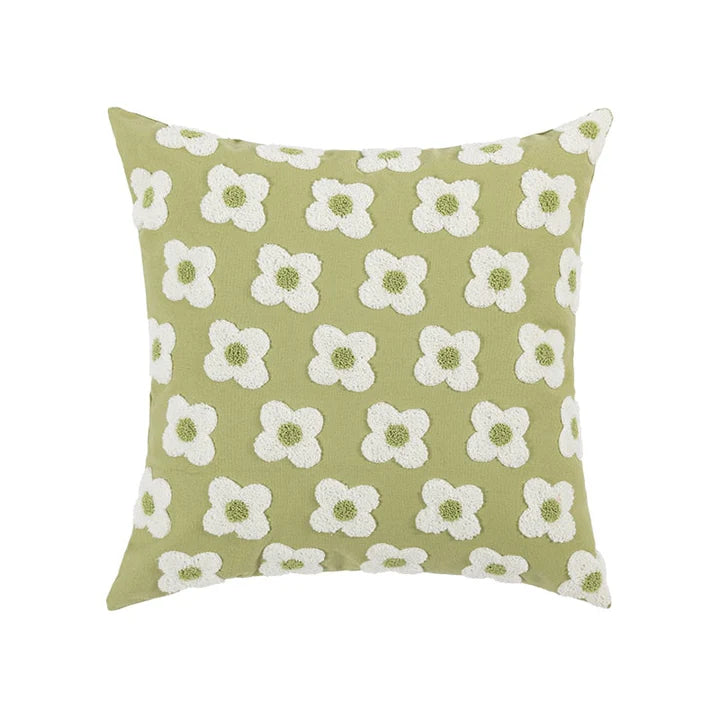LuxeBloom Artisan Lumbar Pillow Cover Exquisite daisy embroidery for a touch of elegance and comfort in your home decor 7