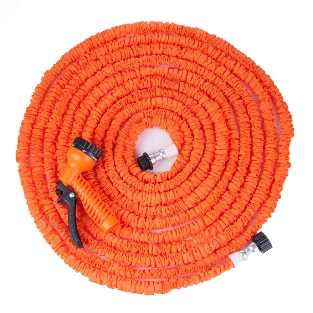 Expandable Garden Hose with Spray Nozzle – FlexaFlow