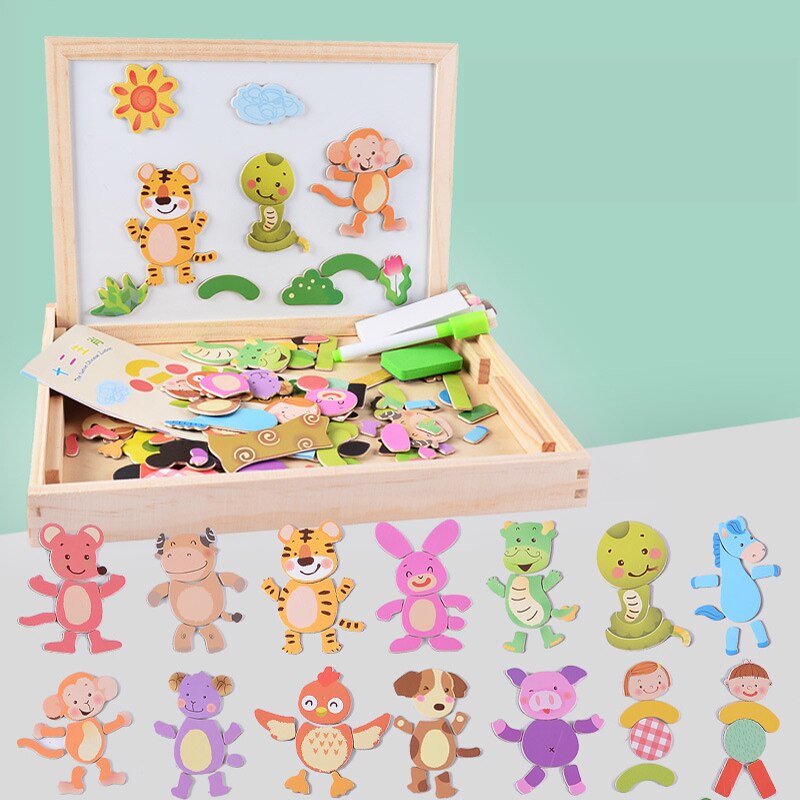 CreativeBox Magnetic Game – Learning Fun with Puzzle & Drawing Board