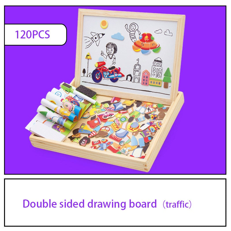 CreativeBox Magnetic Game – Learning Fun with Puzzle & Drawing Board