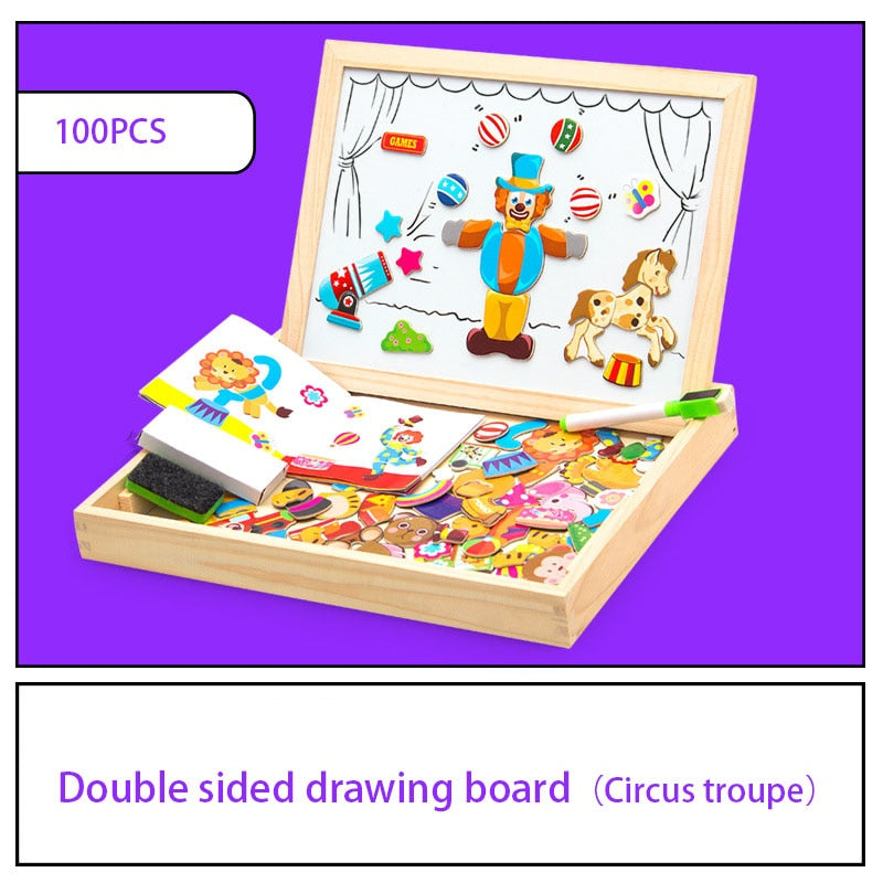 CreativeBox Magnetic Game – Learning Fun with Puzzle & Drawing Board