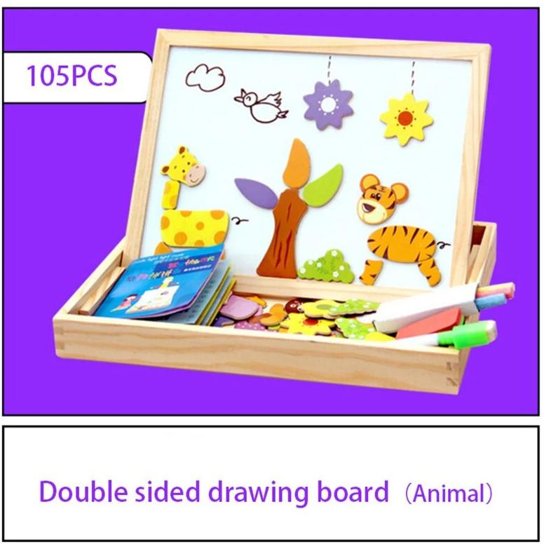 CreativeBox Magnetic Game – Learning Fun with Puzzle & Drawing Board