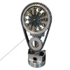 Luxora Rotating Chain Clock | Silent Motorized Decorative Table Clock for Home and Office