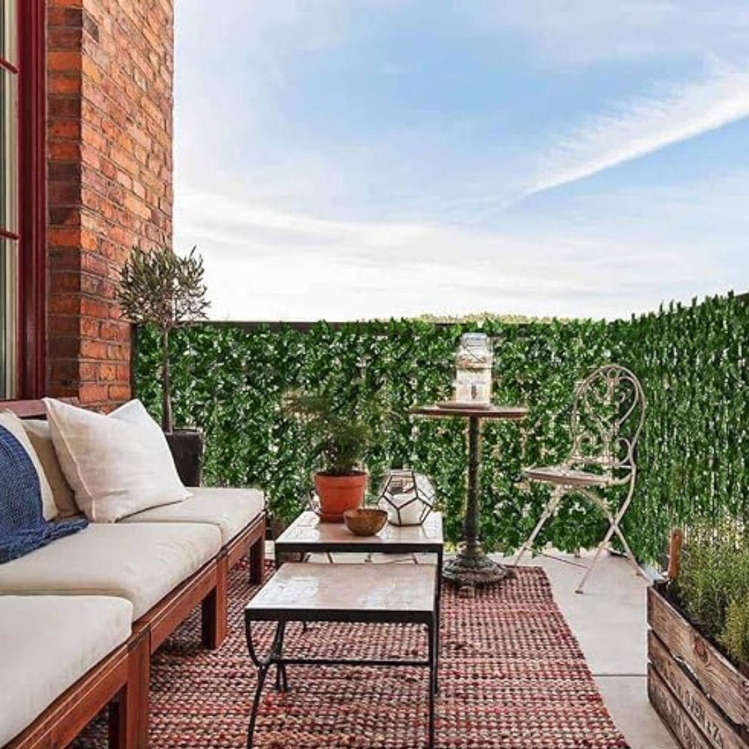 NatureCove Expandable Faux Ivy Fence | Silk-Like Privacy Screen for Indoor and Outdoor Use