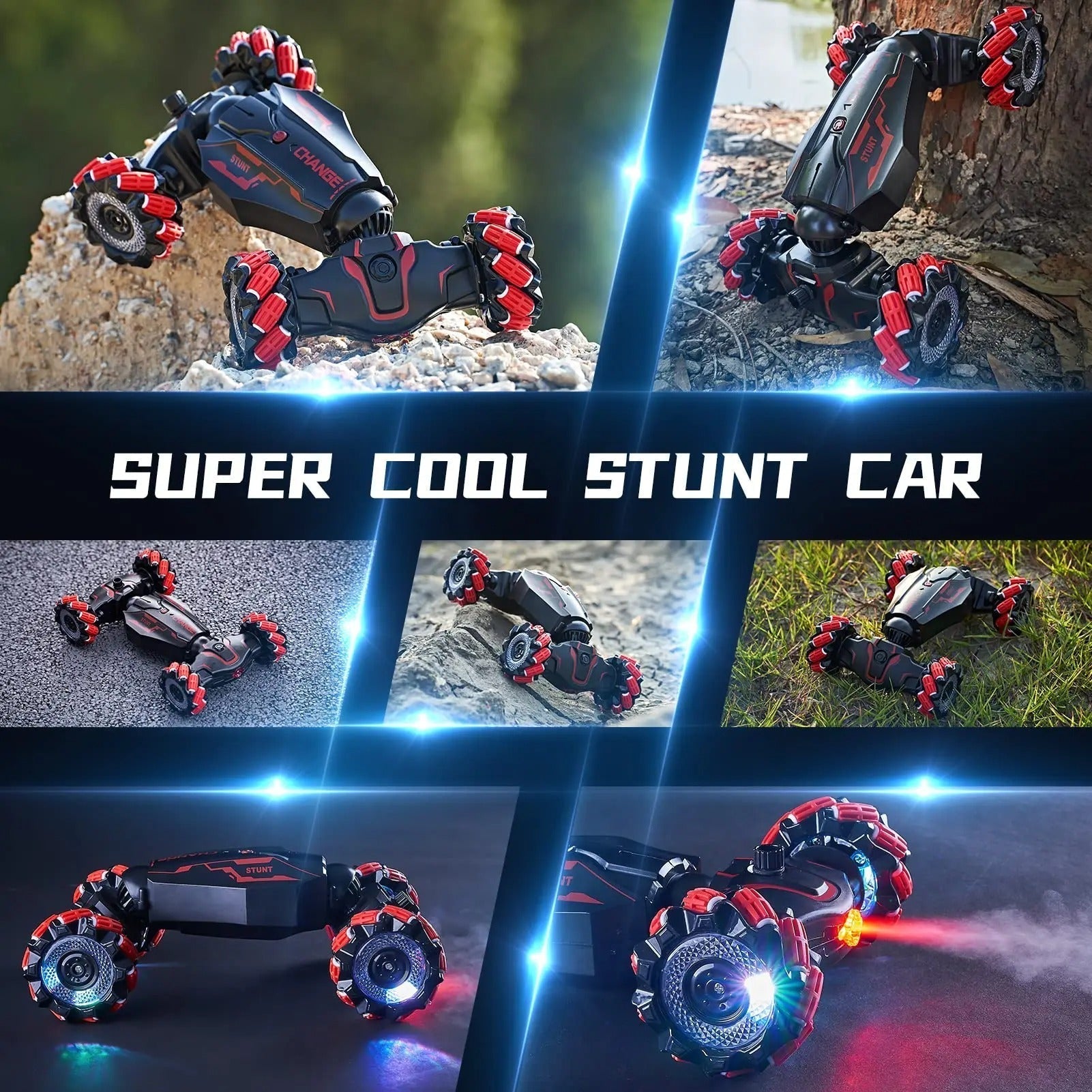 Remote-Controlled Stunt Car with Hand Motion Sensor – 360° Action & Gesture Control