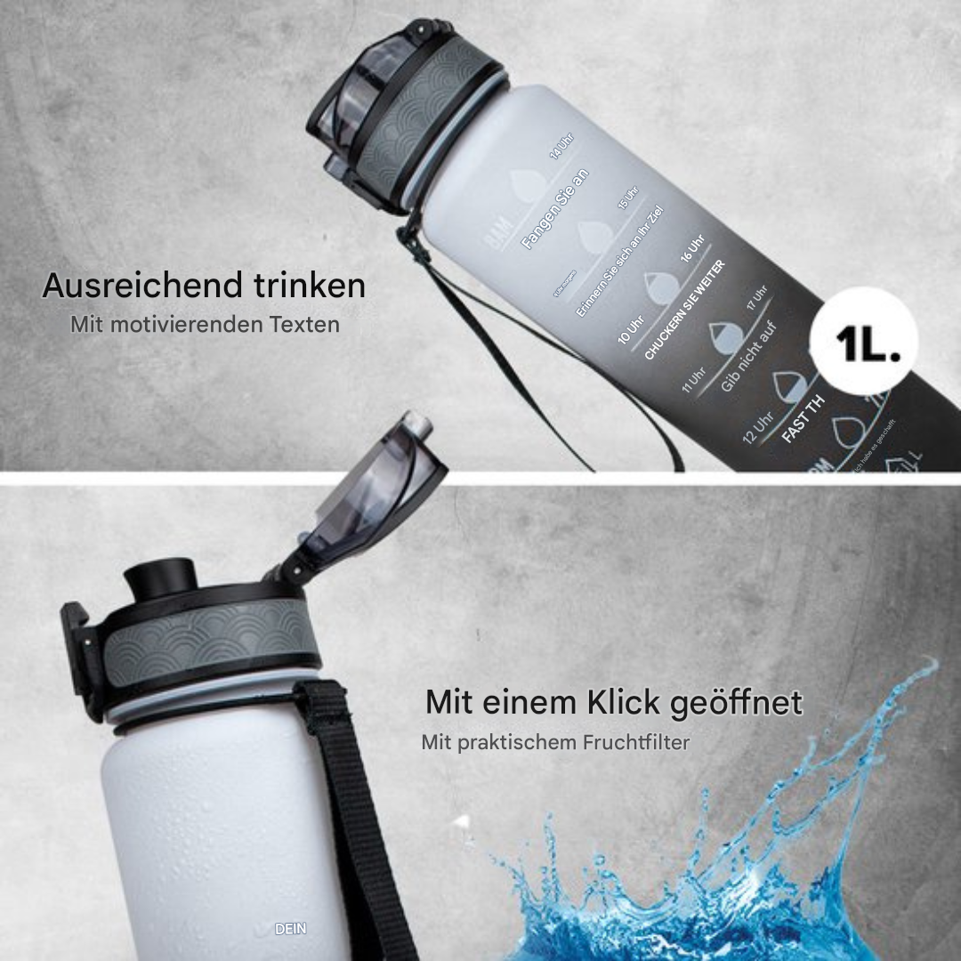 Water Bottle with Time Markings – HydraHero