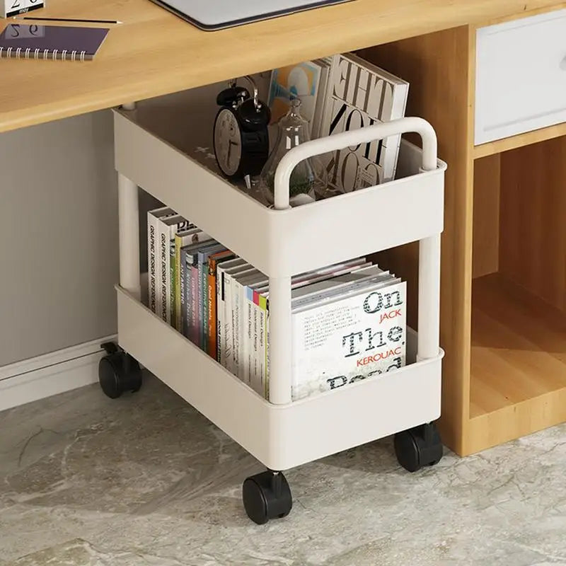 Mobile Bookcase Trolley with Wheels - Rollit