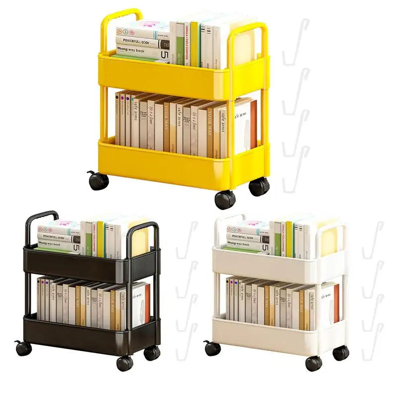 Mobile Bookcase Trolley with Wheels - Rollit