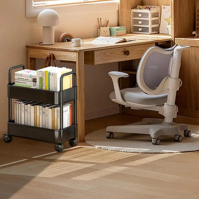 Mobile Bookcase Trolley with Wheels - Rollit