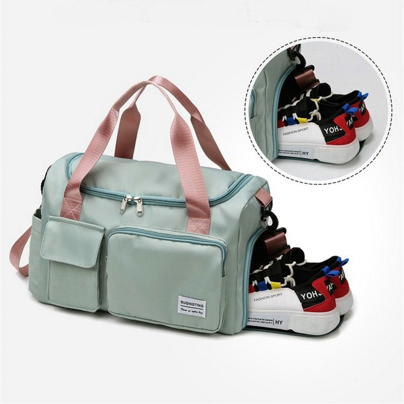 Multi-Pocket Travel Bag, Sports and Gym Duffle with Separate Shoe Compartment