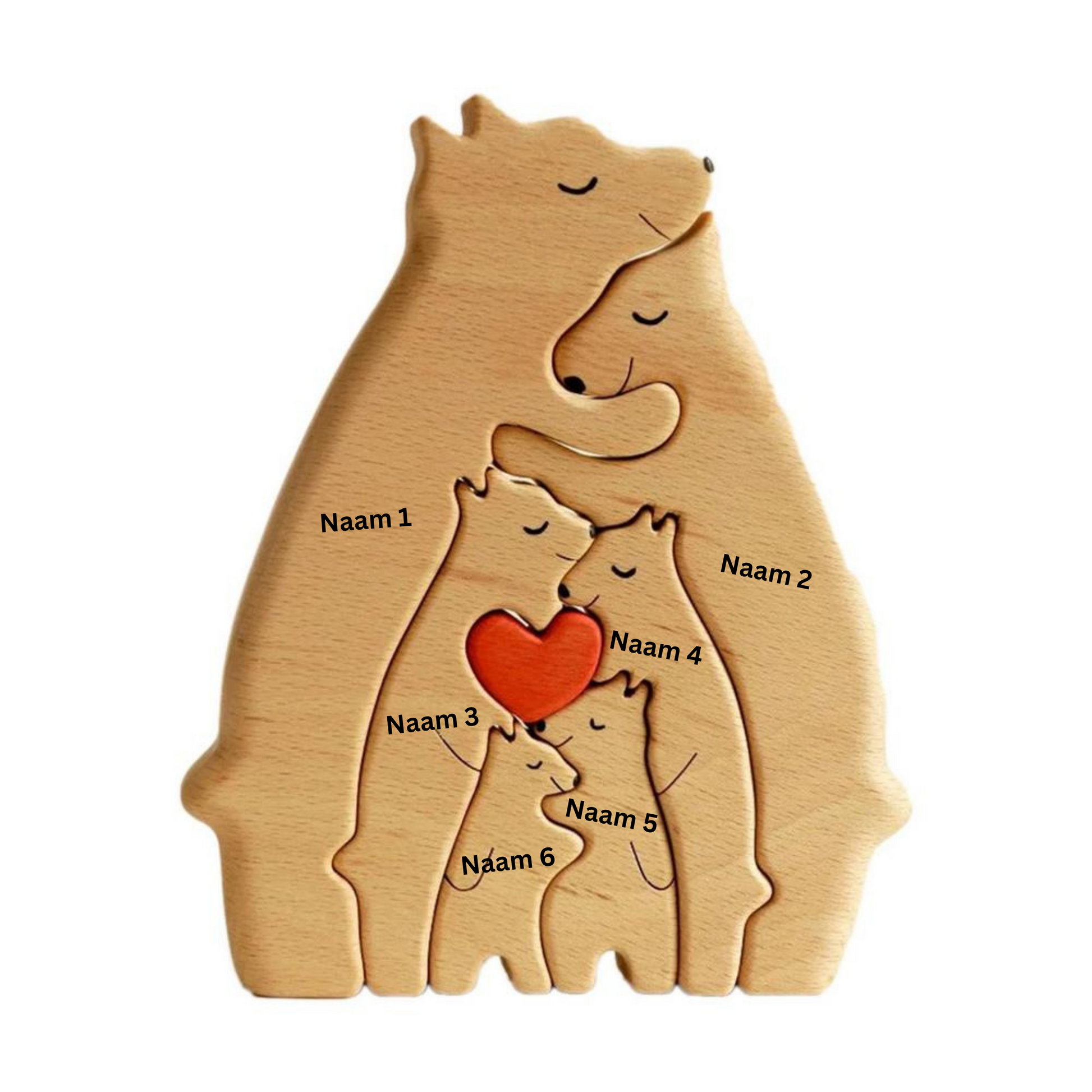 BearRoots Family - Customisable Wooden Family Figures for a Warm Home