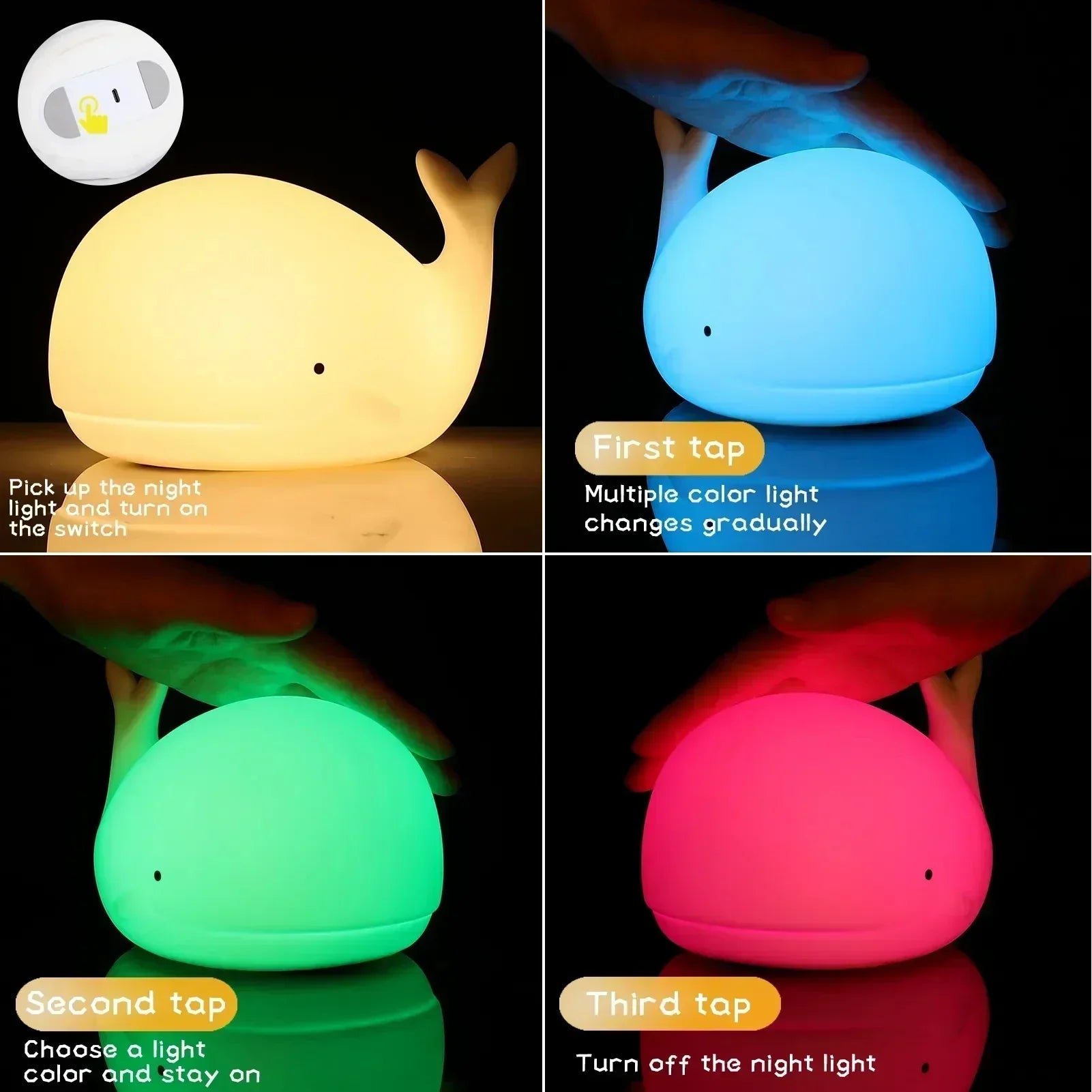 Magically Illuminated Whale Night Lamp – Luma | Soft Light for Children