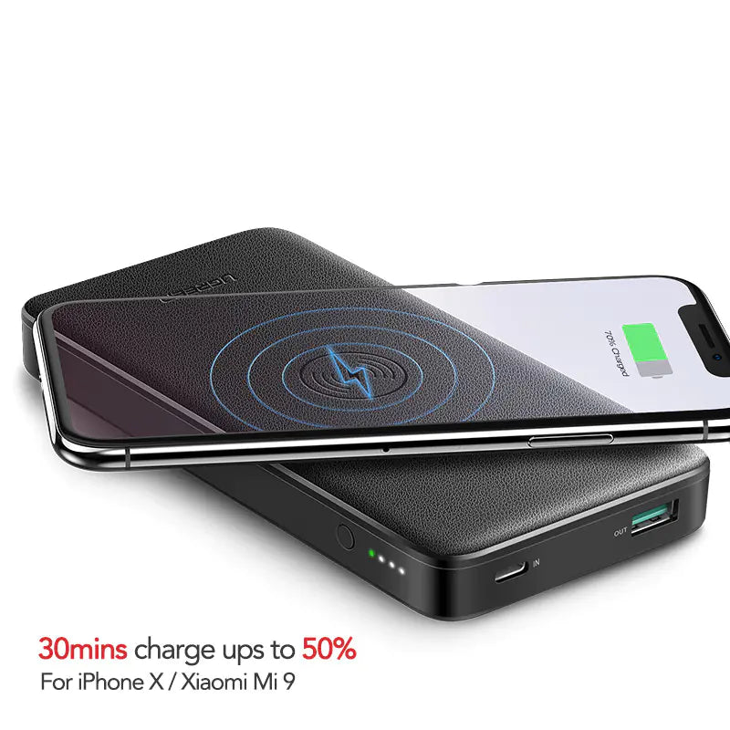Wireless Fast Charger Power Bank – 10,000mAh Dual Output