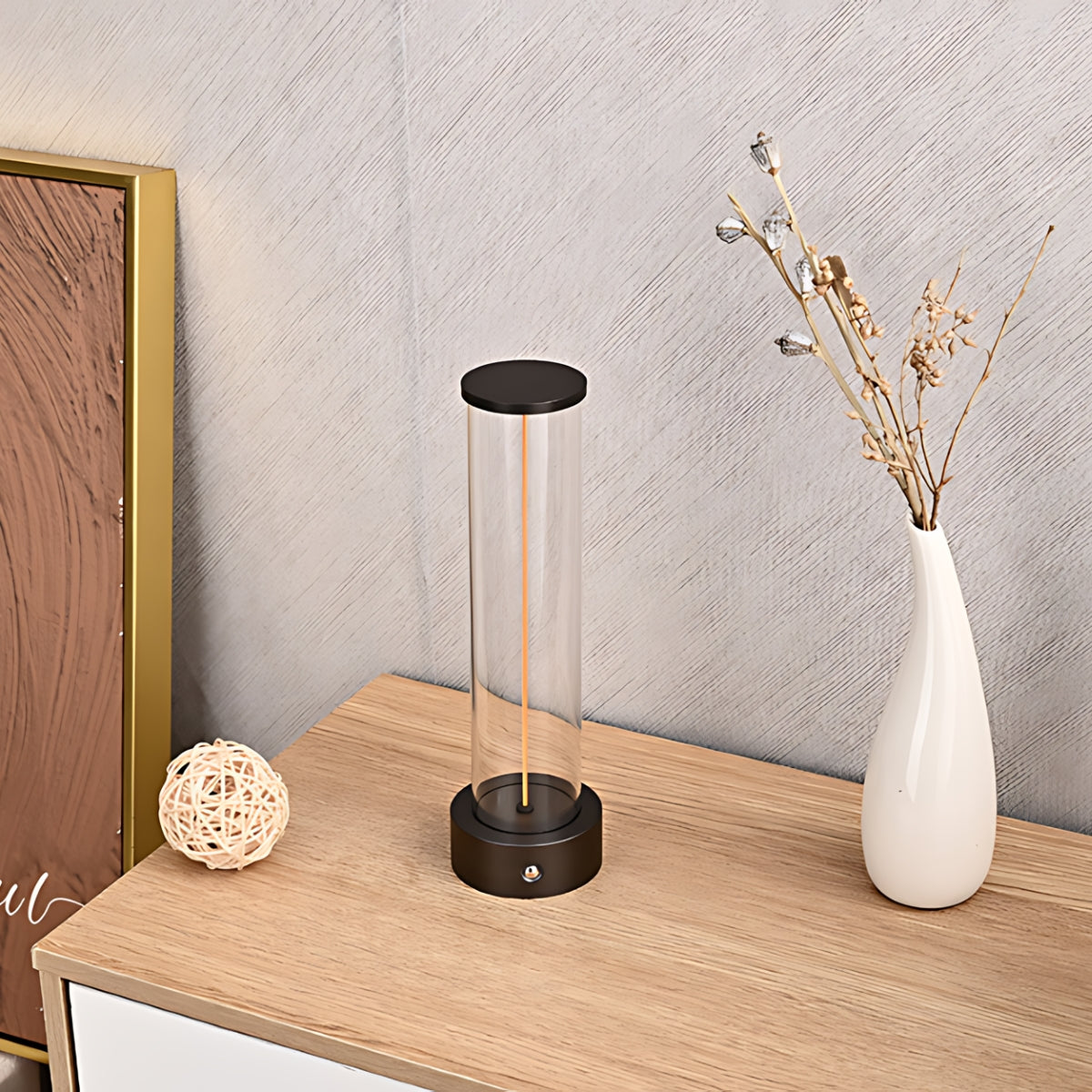 LumièreTube Table Lamp - Minimalist Design with 3 Dimming Levels