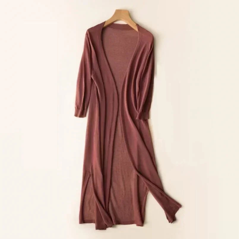 Summer Women's Long Cardigan – Elegant Lightweight Cardigan for Stylish and Airy Looks