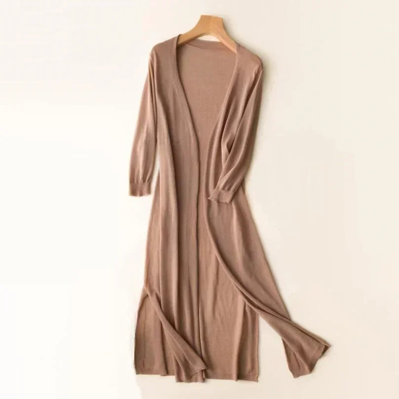 Summer Women's Long Cardigan – Elegant Lightweight Cardigan for Stylish and Airy Looks