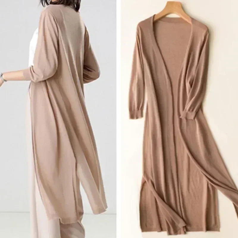 Summer Women's Long Cardigan – Elegant Lightweight Cardigan for Stylish and Airy Looks
