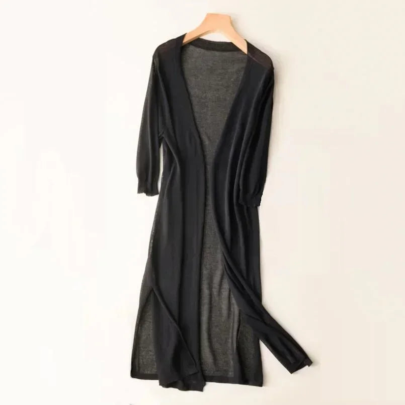 Summer Women's Long Cardigan – Elegant Lightweight Cardigan for Stylish and Airy Looks