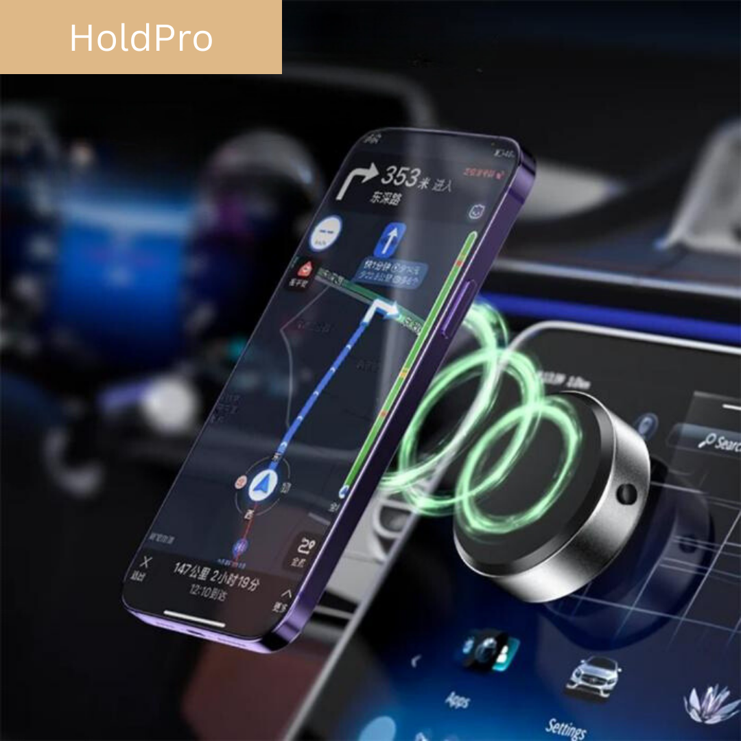GripElite Magnetic Car Phone Mount | Adjustable and Wireless Charging Compatible Holder