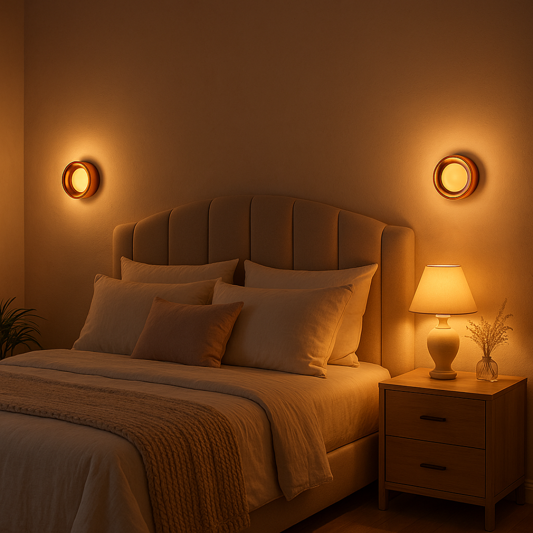 Nomeva | Modern Wall Lamp with Dimpled Texture | High-Quality Metal | Energy-Efficient LED | Available in Amber, Smoke, White | Easy Installation | 13.7x7 cm | For Living Room, Bedroom, Hallway