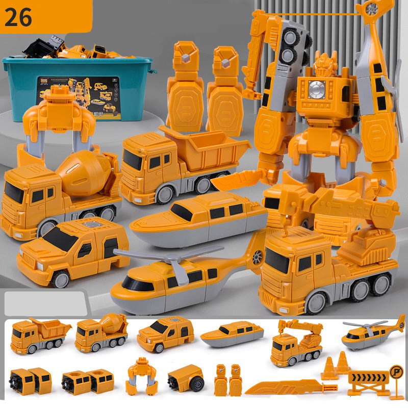 Construction Vehicle Robot Set – 6-in-1 Playset for Creative Play and Adventure