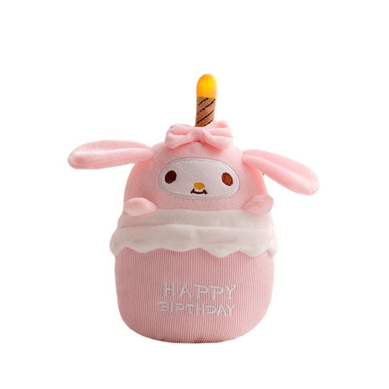 Musical Birthday Cake Plush Toy with Light and Sound – GlowCake